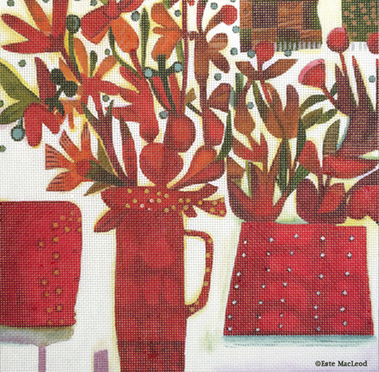 3 Red Pots  EML108