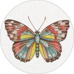 Pink and Turquoise Butterfly Ornament  MLT746-B