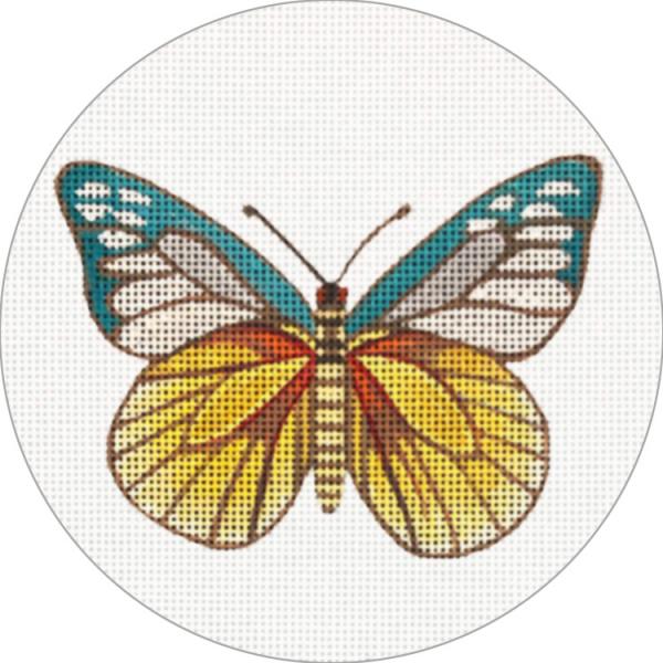 Yellow and Turquoise Butterfly Ornament  MLT746-E
