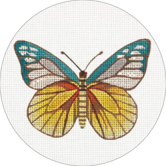 Yellow and Turquoise Butterfly Ornament  MLT746-E