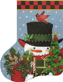 Acorn Snowman Mini Sock 2044
