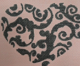 Black and Pink Heart