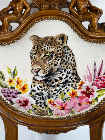 Leopard with Tropical Florals   AN601