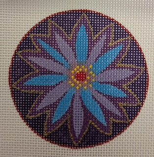 Floral Round - Blue LB141