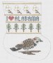 Mini - Sock Ornament: I Love Alabama PT357AL