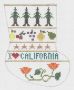 Mini - Sock Ornament: I Love California PT357CA