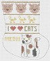 Mini - Sock Ornament: I Love Cats PT357CAT