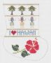 Mini - Sock Ornament: I Love Hawaii PT357HI