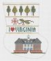Mini - Sock Ornament: I Love Virginia PT357VA