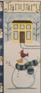 January Folk Art Banner RW536A