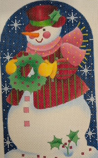 Wreath Snowman Dome 494L