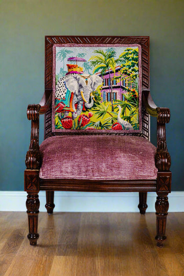 Elephant with Crane Tapestry   MC705