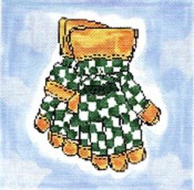 Green Check Gloves  SWB111