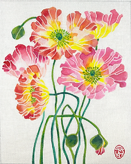 Poppies #2 – Pinks, Reds, Corals, Oranges, Yellows & Greens       GM-PL-02