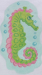 Tropical Mini – Pink & Green Seahorse w/ Bubbles OM-88