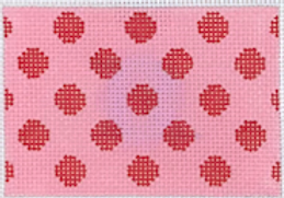 Planet Earth Insert – Polka Dots – Red On Pink w/ Turquoise Letter (Specify Letter Or Blank) INSPCC-20