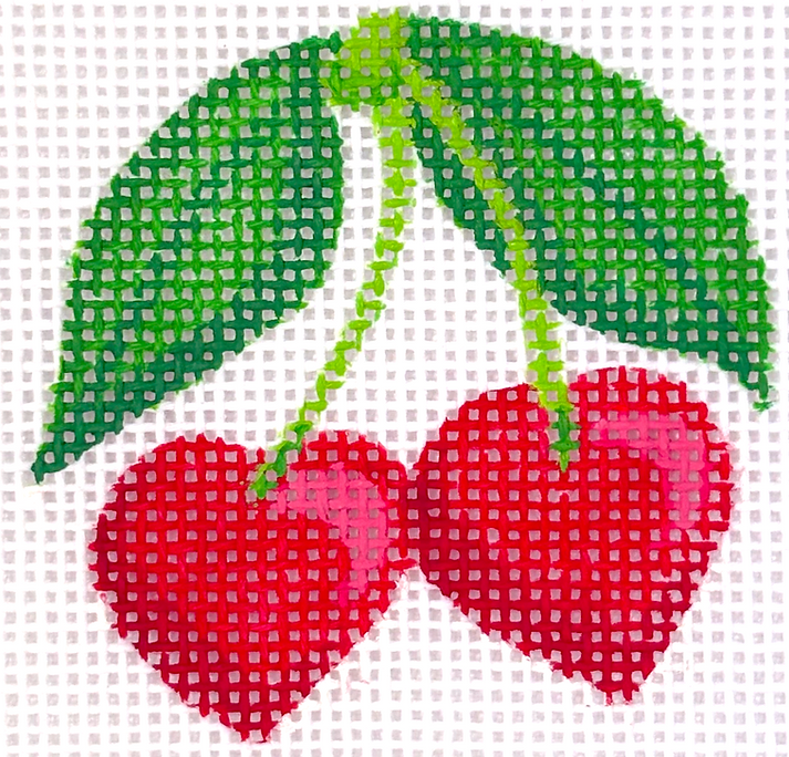 Mini/Bag Charm – Heart-Shaped Cherries On Stem        OM-469