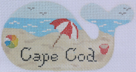 Mini Whale – Beach Scene (Specify Name Or Blank) OM-48