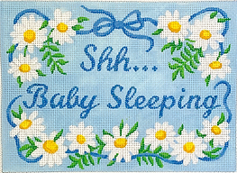“Shh…Baby Sleeping – Daisies – Blues, Yellows & Greens DH-39