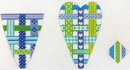 Scissors Case – Woven Ribbons – Blues & Greens       SC-04