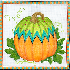 Funky Punkin Square #2 – Multi Brights With Orange Bottom PL-438
