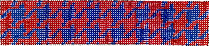 Key Fob – Houndstooth – Navy & Red KF-42