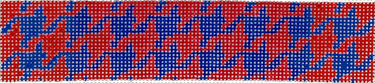 Key Fob – Houndstooth – Navy & Red KF-42