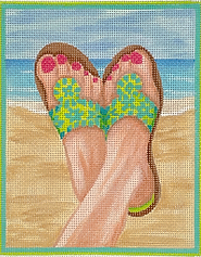 Here’S Looking At Shoe – Jack Rogers Sandals – Lime w/ Turquoise PL-446