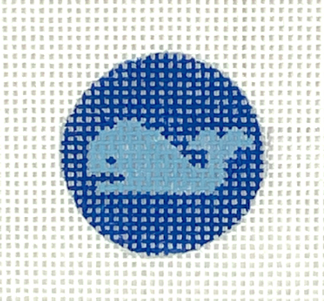 Planet Earth Key Ring Insert – Light Blue Whale On Royal Blue PKR-20