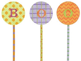 Bright Disk Letters – “Boo” – Set Of 3 (On One Canvas) ALBSET-01