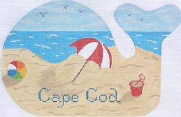 Med. Whale – Beach Scene (Specify Name Or Blank) SST-26