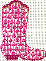 Mini Cowgirl Boot – Herend-Inspired Fishnet – Pinks OM-397