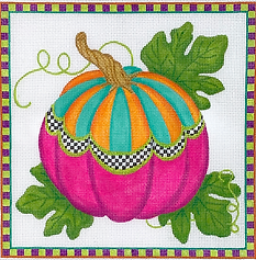 Funky Punkin Square #1 – Multi Brights With Magenta Bottom PL-437