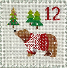 Advent Around The World Stamp #12 – Canada – Bear In Sweater KH-PL-12