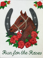 “Run For The Roses” Kentucky Derby Horse w/ Rose Wreath PL-559