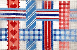 Planet Earth Passport Cover Insert – Woven Ribbons – Red, White & Blue INSPPP-14