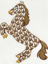 Fishnet Mini – Leaping Horse – Browns & Golds OM-421
