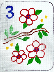 Mini Mahjong Tile – Flowers & Branch OM-368