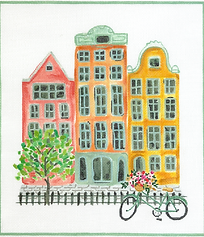 Amsterdam Houses w/ Bicycle LB-PL-15