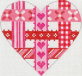 Mini Heart – Woven Ribbons – Pinks & Reds OM-276