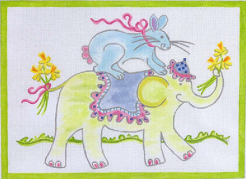 Bunny Riding On Elephant JW-PL-14