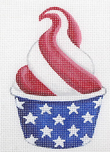 Mini Patriotic Soft Serve Swirl In Starry Cup – Red, White & Blue OM-222