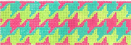 Belt – Houndstooth – Lime, Turquoise & Watermelon BL-18