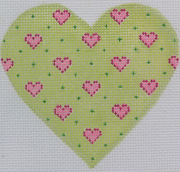 Mini Heart – Baby Hearts – Pinks On Lime OM-14