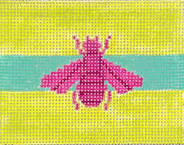 Planet Earth Insert – Gucci Bee In Mod Colors – Hot Pink w/ Turquoise Stripe On Citron Green INSPCC-50
