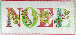 Noel w/ Winter Greens & Berries – On White      JAM-PL-02