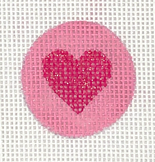 Planet Earth Key Ring Insert – Heart – Sparkly Raspberry On Bright Pink PKR-29