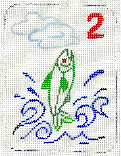 Mini Mahjong Tile – Fish In Water OM-372