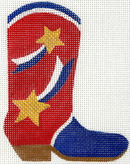 Mini Cowgirl Boot – Patriotic Shooting Stars OM-377