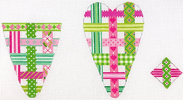 Scissors Case – Woven Ribbons – Pinks & Greens       SC-03